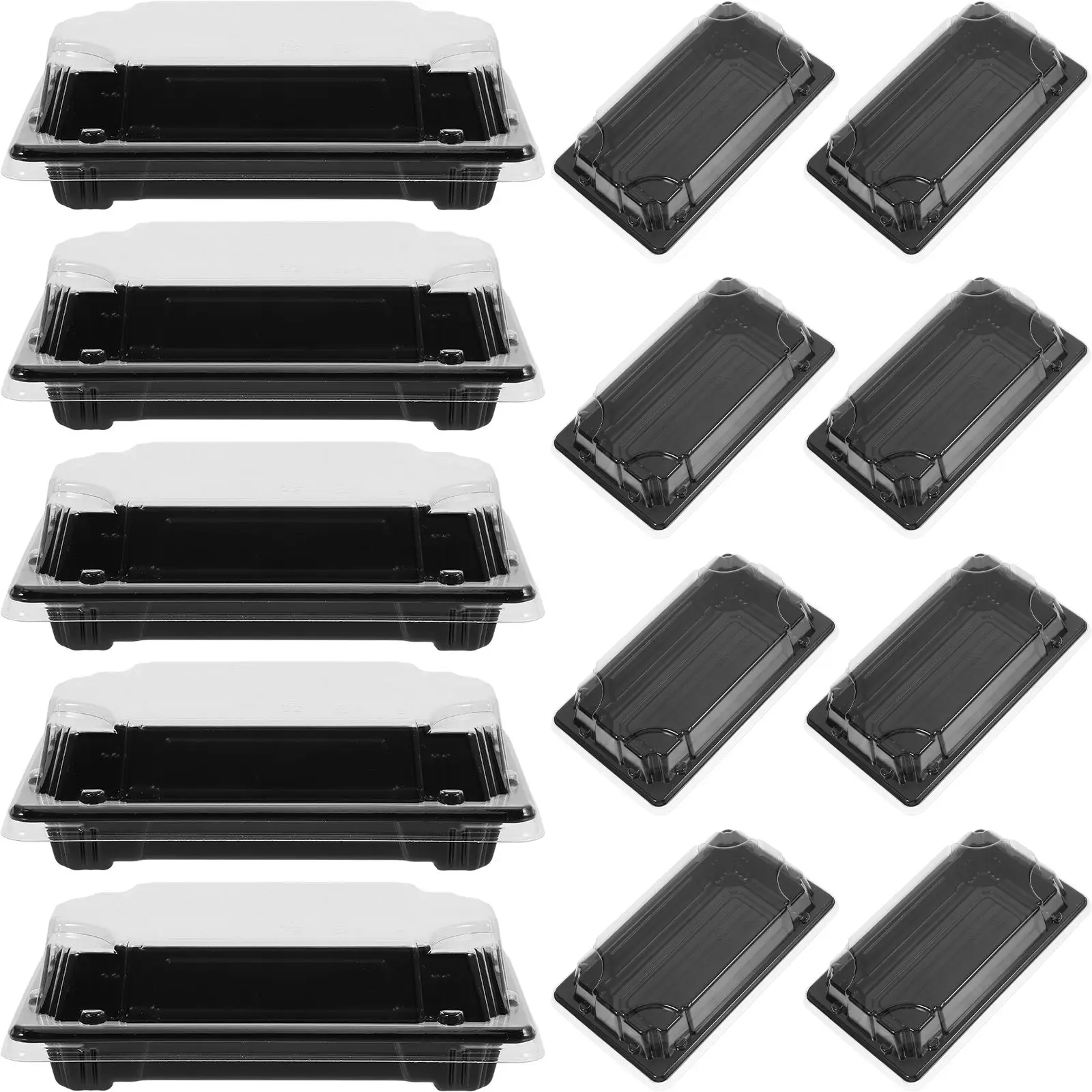 

50pcs Sushi Disposable Food Containers Eco Friendly No Smell Perfect Take Out Box For Snacks Fries Hamburgers Suitable