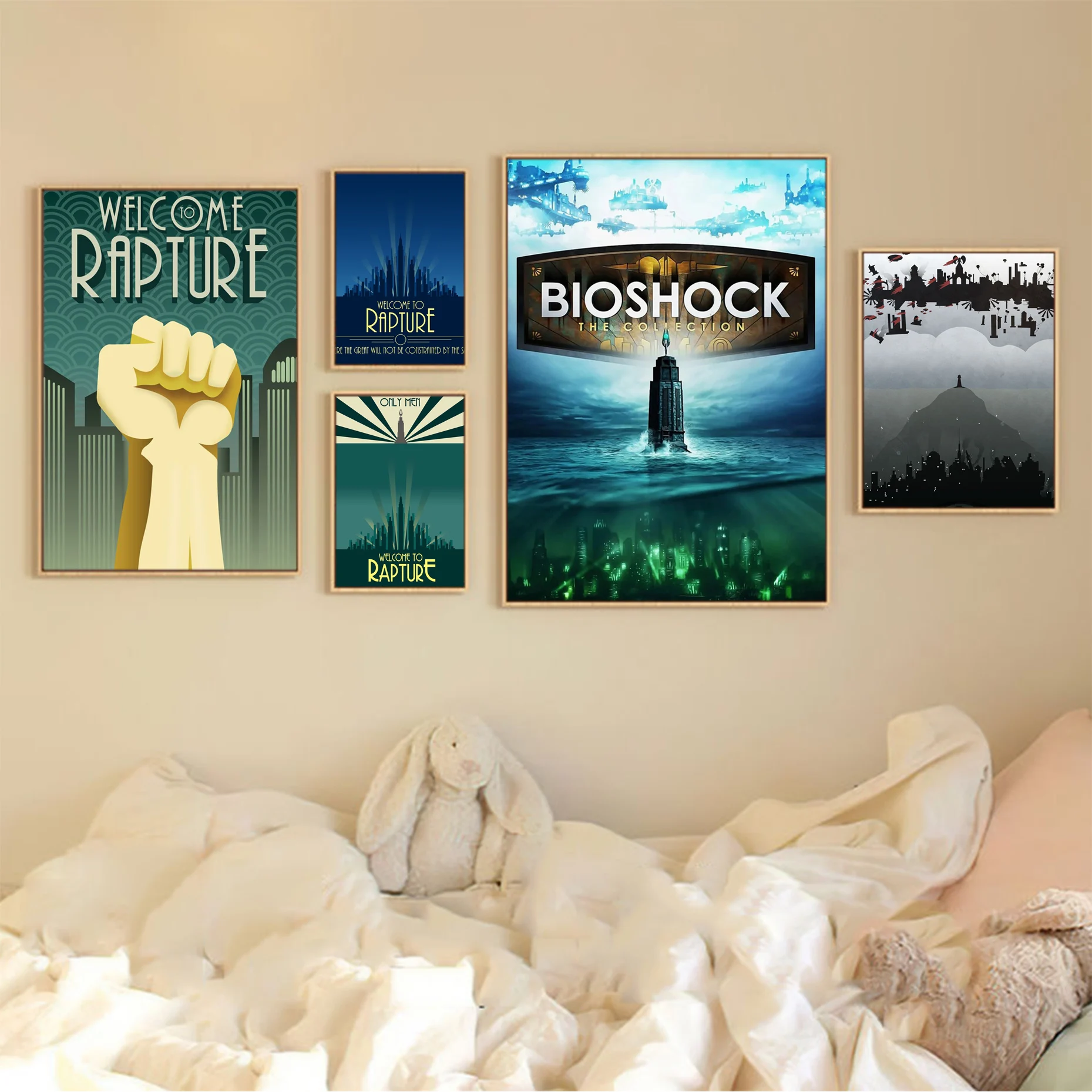 

Bioshock Rapture Classic Anime Poster Vintage Room Bar Cafe Decor Stickers Wall Painting