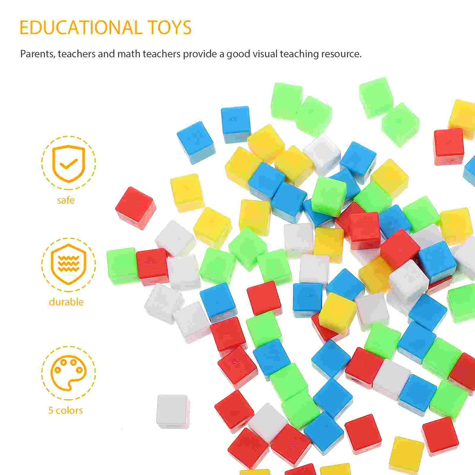 200 pçs geometria forma reconhecimento brinquedos plástico artesanato cubos material de ensino pilha design capacidade blocos de construção educacionais