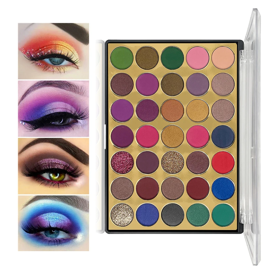 35 Color Eyeshadow Tray Daily Makeup Matte Lasting Nightclub Eyeshadow Pearl Fine Shimmer Waterproof Is Not Easy To Faint