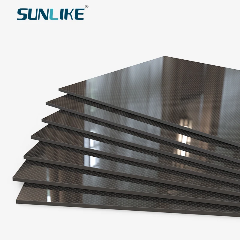 

245x300mm Glossy Surface 3K Carbon Fiber Sheet Plate Panel 0.25mm to 6mm High Composite Hardness RC Model