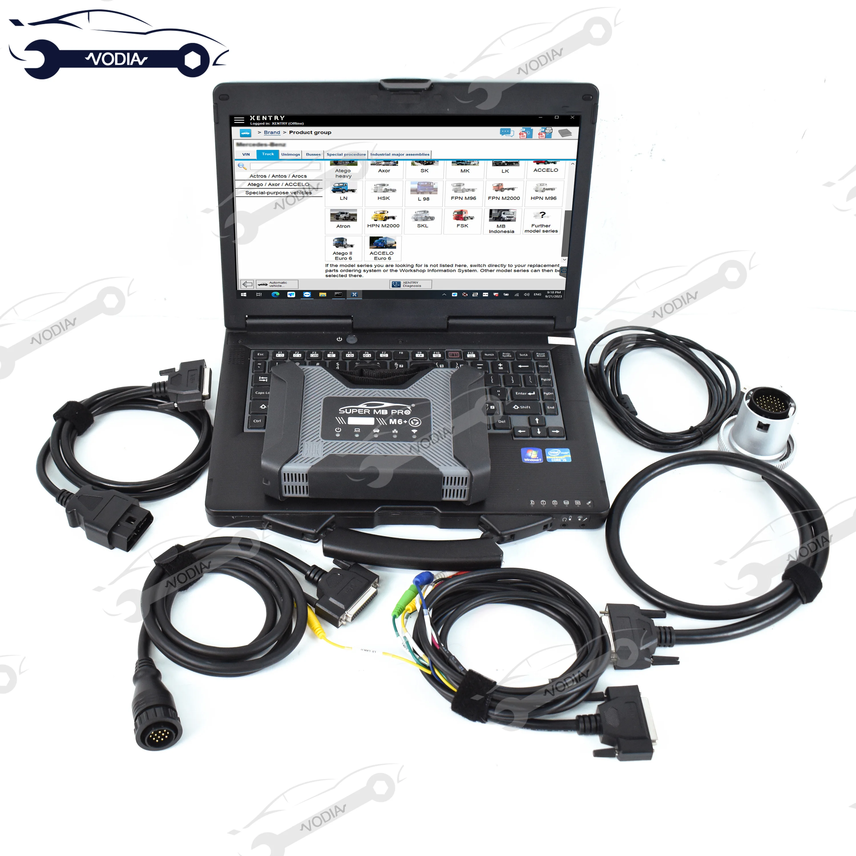 Super MB pro M6+PRO DOIP Diagnostic Tool for Benz Car & Truck MB STAR C6 Full System Diagnostic & Programming+cf53Laptop