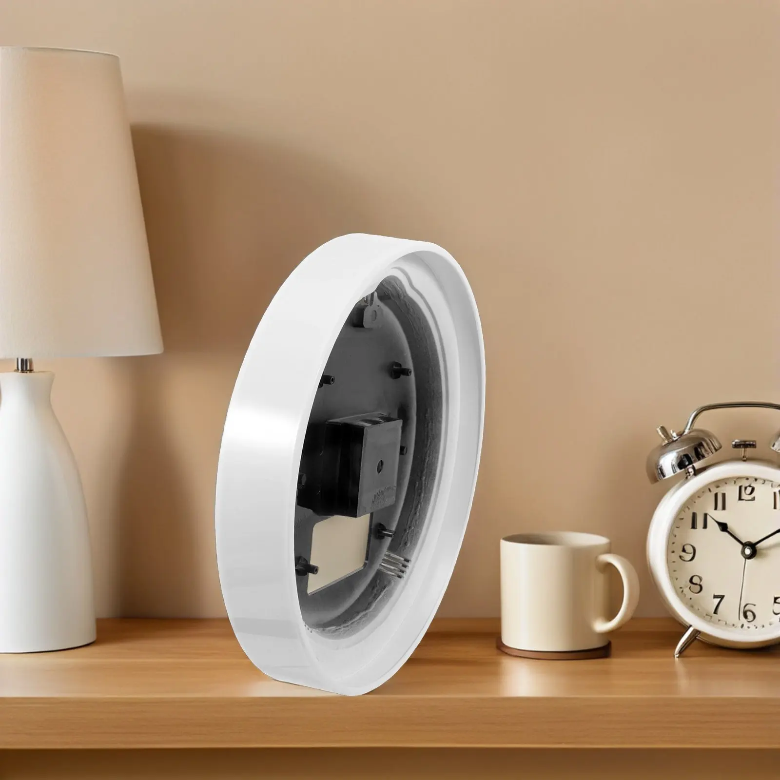 Plastic Wall Clock Back Cover Narrow Edge Round Shell for Clock Repair DIY Replacement Quartz Mechanism Back Panel Compatible 12