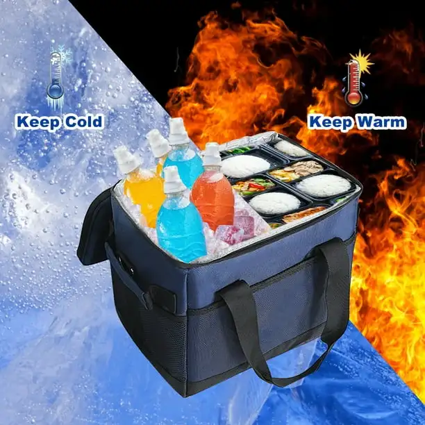 10 L/18 L/35 L/68 LCooler Box Foldable Lunch Box Cold Storage Bag with Hard Lining for Camping/BBQ/Family Outdoor Activities