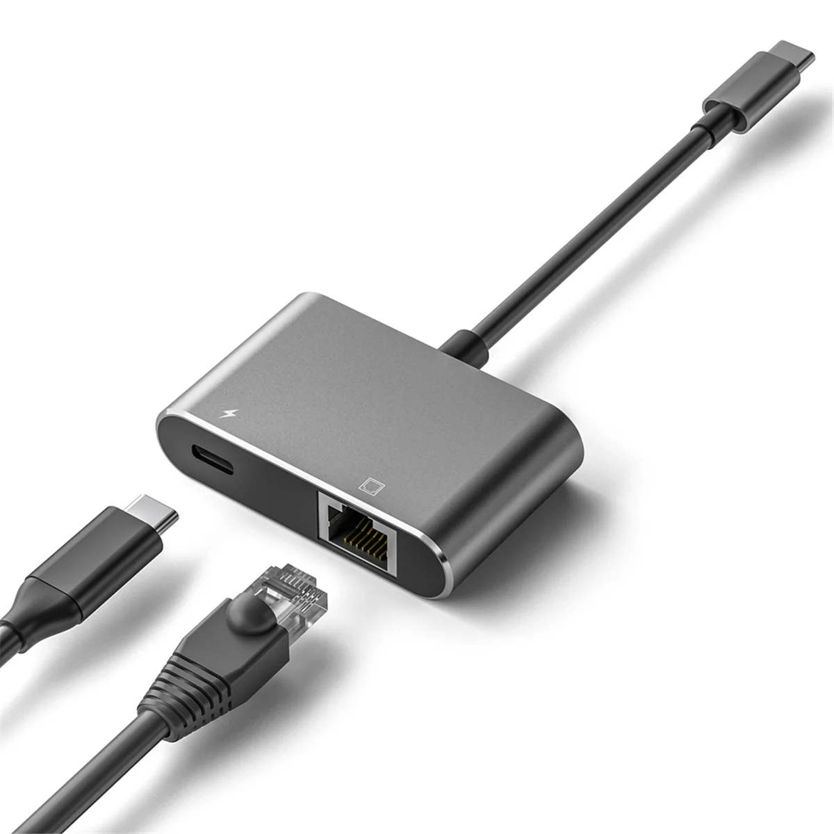 SEMOIC 1000 Мбит/с USB C-Ethernet-адаптер PD3.0 Type-C Порт зарядки Сетевой адаптер Type C-RJ45 Сетевой сетевой адаптер для ПК