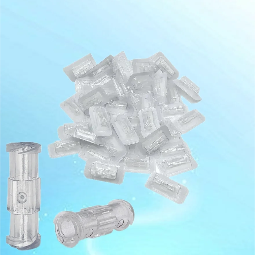 Threaded Ruhr Pneumatic Component Connector Plastic Durable Transfer Head Pp Syringe Adapter Connector Bulk Transparent Color