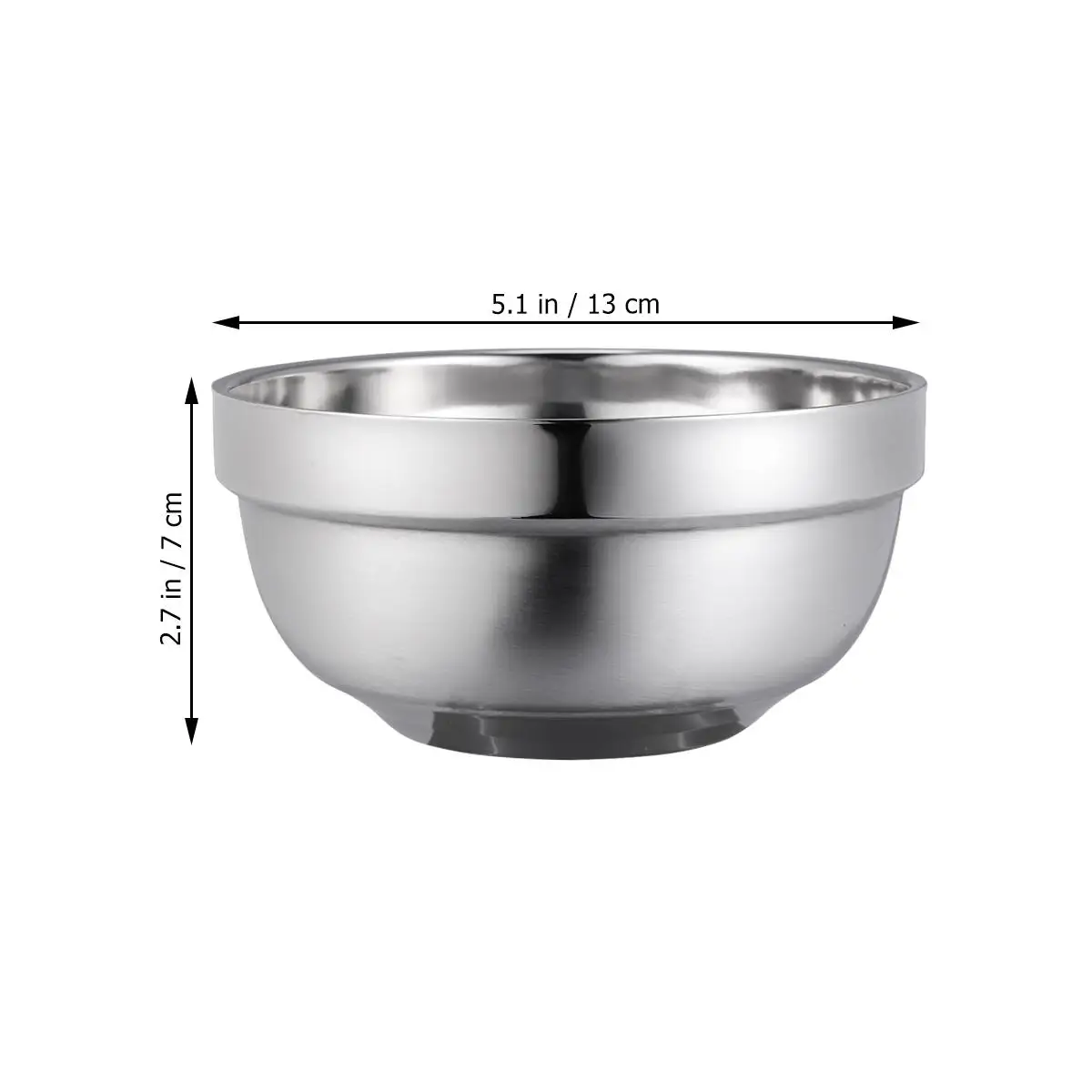 

6 Pcs Stainless Steel Bowls Anti-scalding Platinum Heat Resistant Insulated Soup Mixing Bowls for Kids Camping Home Kitchen Bar