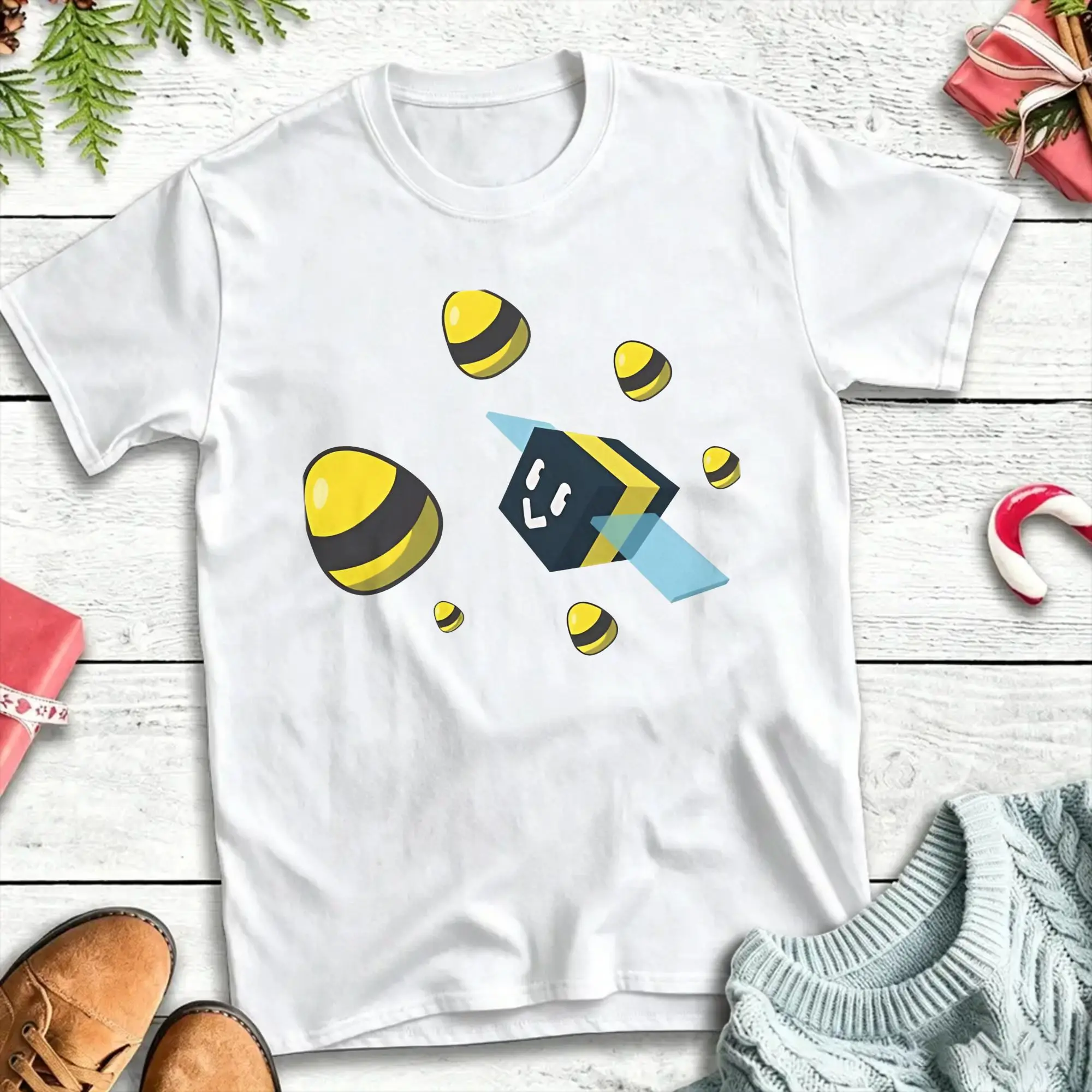 Bee Swarm Simulator  Gaming T Shirts for Men Women Pure Cotton Funny T-Shirt Crewneck Tee Shirt Short Sleeve Clothes 4XL 5XL 6XL