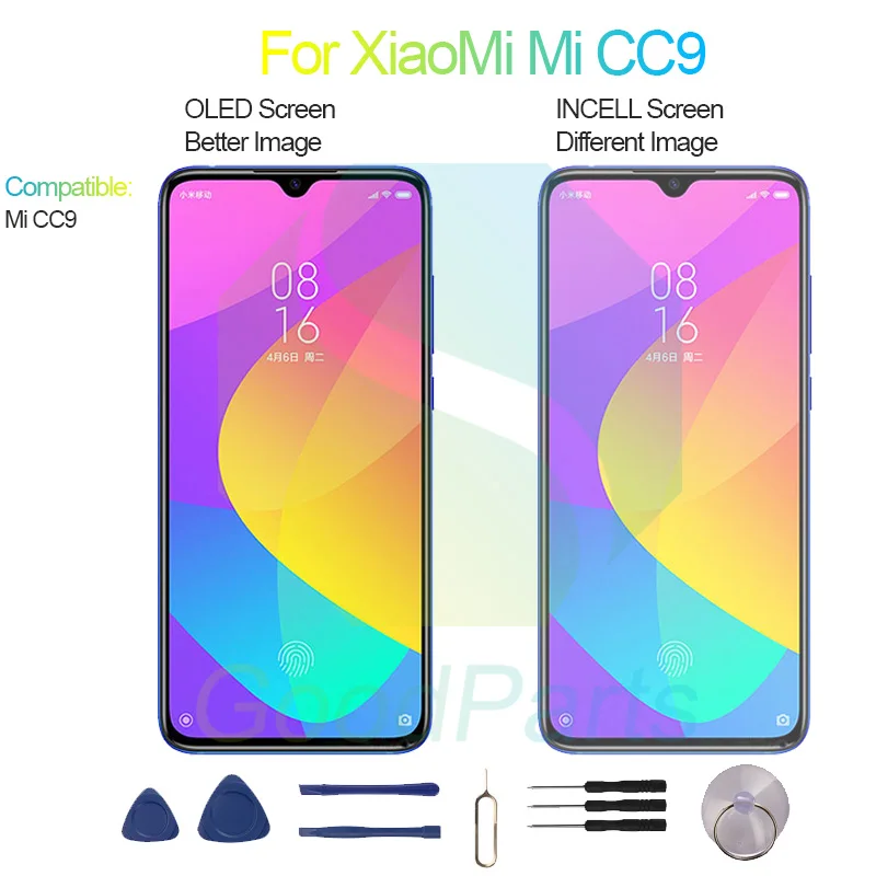 Test Before Ship For XiaoMi Mi CC9 Display Touch Screen Digitizer Panel Assembly Lcd Screen XiaoMi Mi CC9 Mi CC9 Screen Display