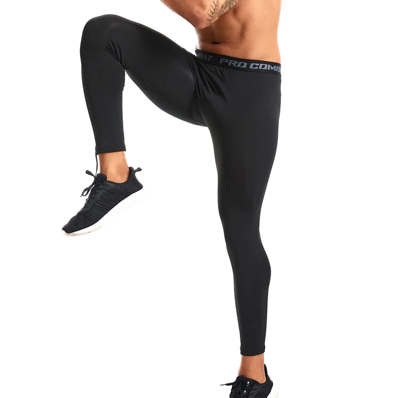 Men Compression Tight Leggings Running Sports Male Workout Bottoms Trousers Jogging Dry Yoga Pants Quick Fitness Training
