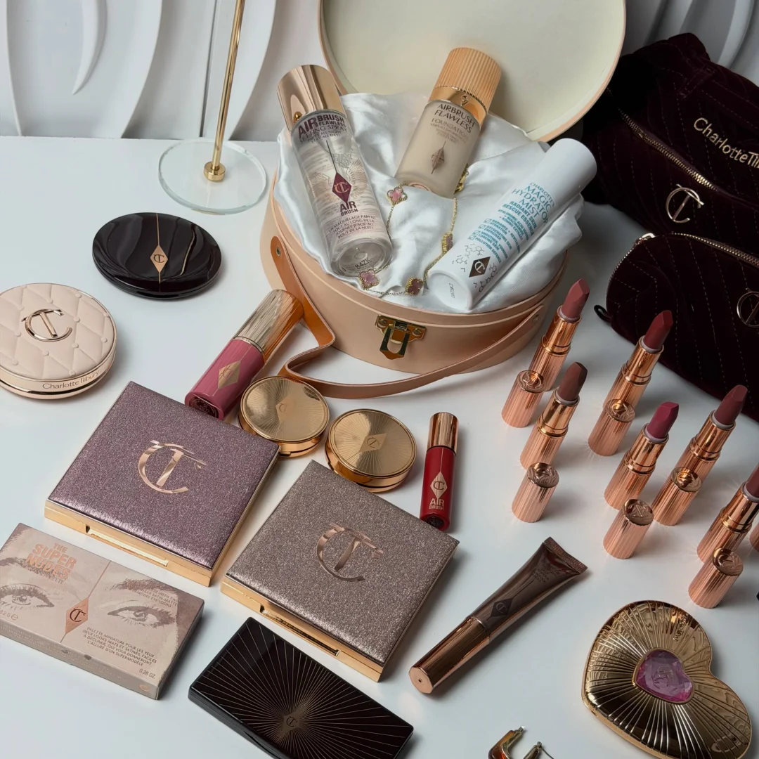 Charlotte Tilbury Bronze Contour Wand Matte Blendable & Blush Stick Radiant Buildable Natural Glow Long Lasting Face Makeup Gift