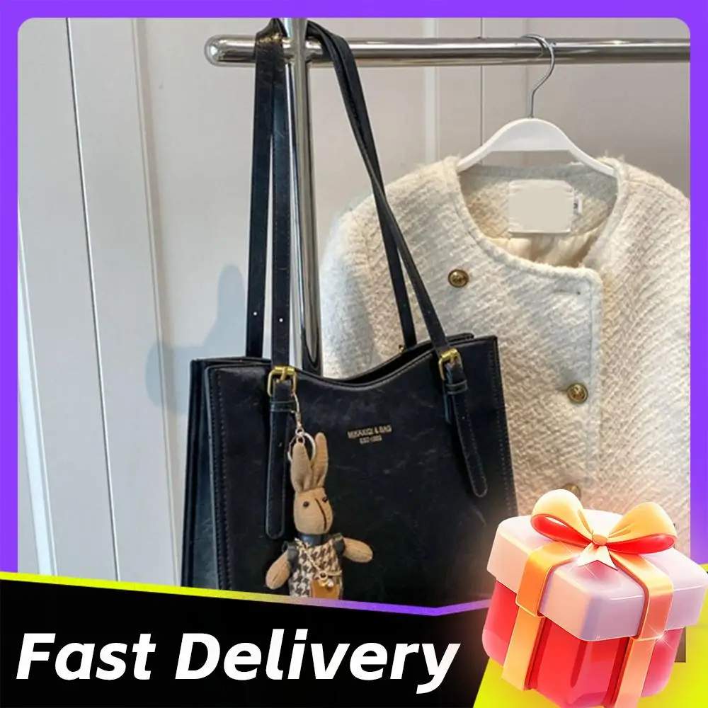 

Women Vintage Shoulder Bag PU Leather Casual Tote Bag Large Capacity Fashion Shoulder Bag Ladies Travel Handbag