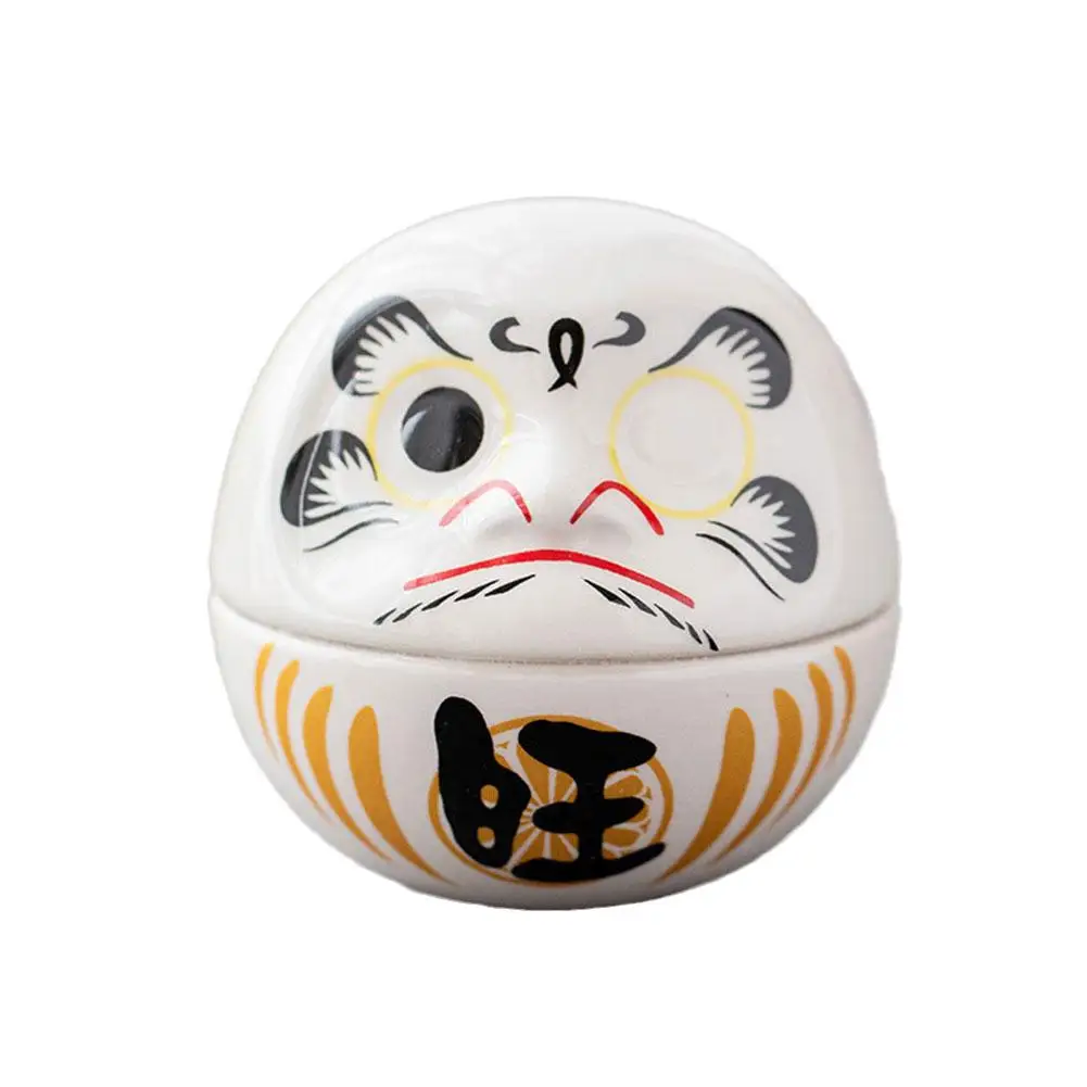 Artesanías de Daruma de cerámica japonesa, dibujos animados, decoración del hogar, sala de la suerte, regalos de vida, accesorios de decoración de paisaje, Orna D8b2