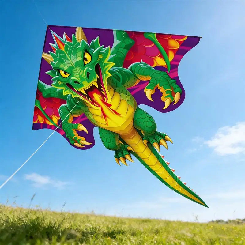 TH Chinese Dragon Kite Upgraded Hot Cut Craft Cartoon Kite Suitable For Beginners With 100m Kite String Outdoor Flying Toy view 4