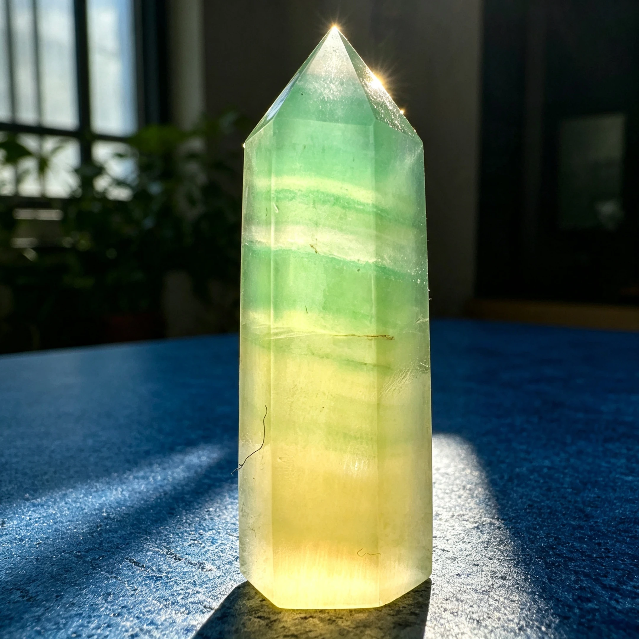 1pc Rare Natural Lemon Quartz Point | Hand-Polished Crystal Tower | Clear Yellow Natural Texture | 4-7 cm
