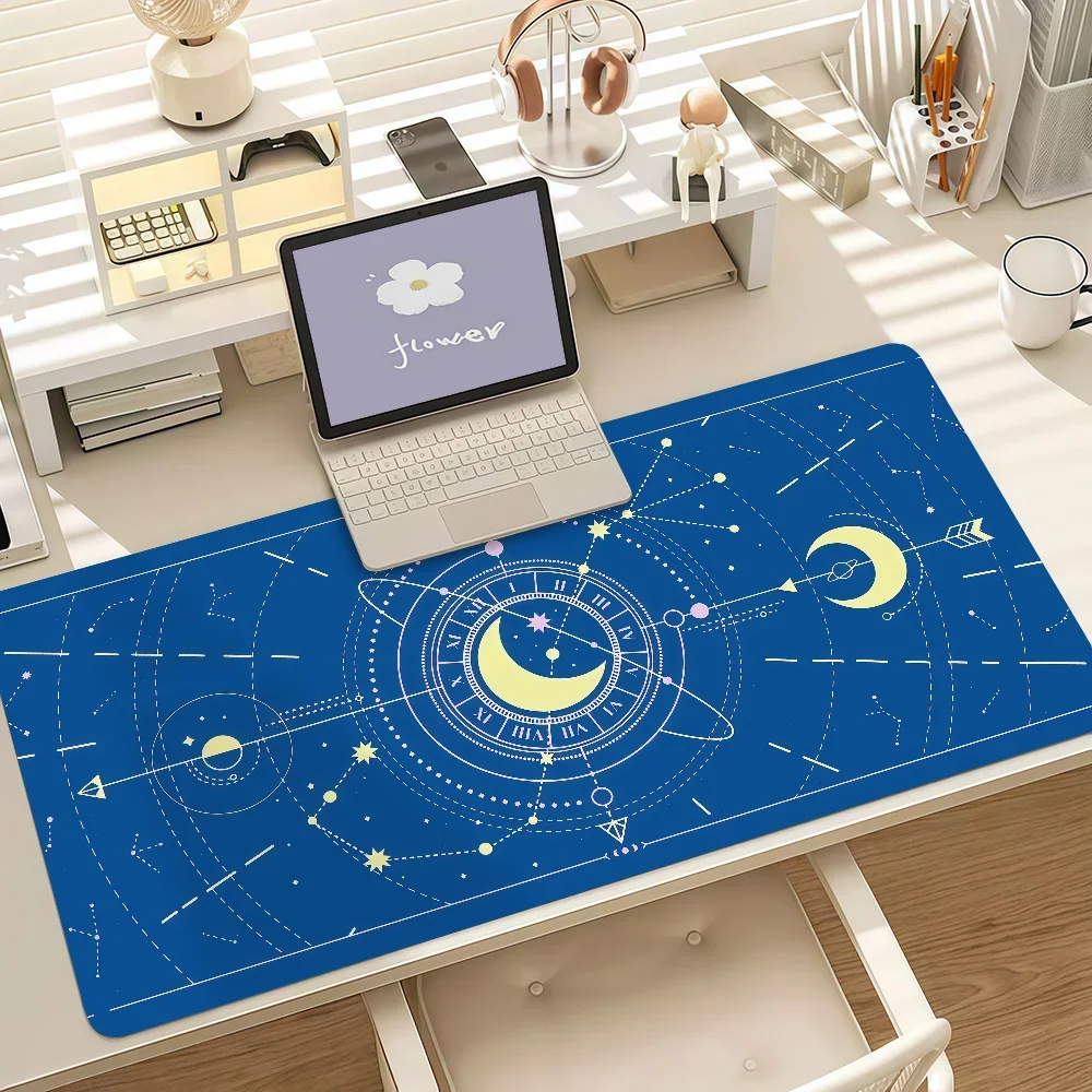 Mysterious Constellations Mouse Pad Anti Slip Rubber Edge Locked Thickened Laptop Gaming Desk Mat