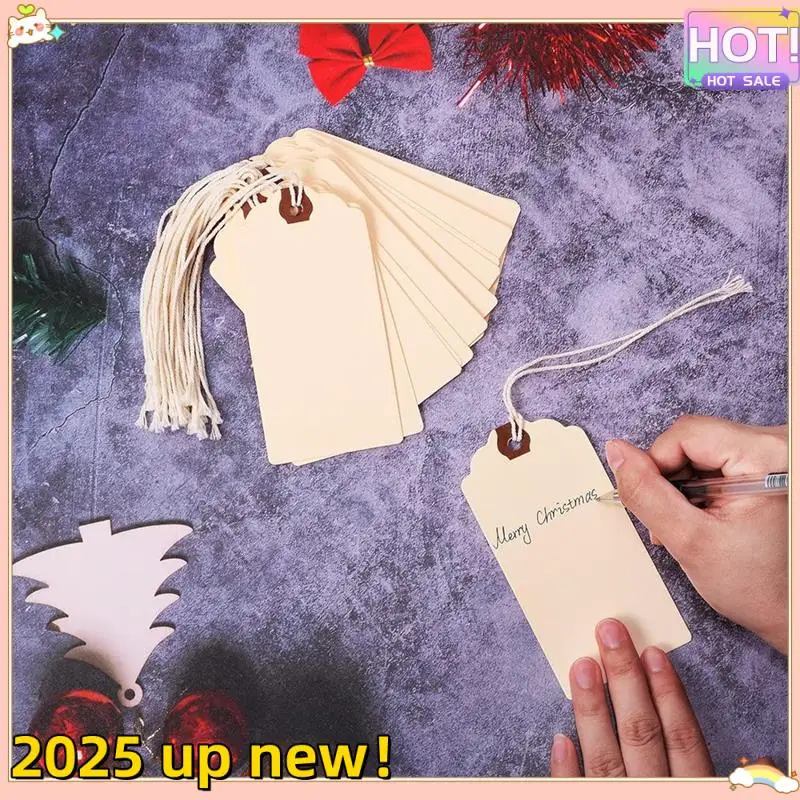 Classy-240Pcs 4 3/4 X 2 3/8In Manila Labels Shipping Labels Cardboard Labels With String Hanging Labels With Reinforced Holes