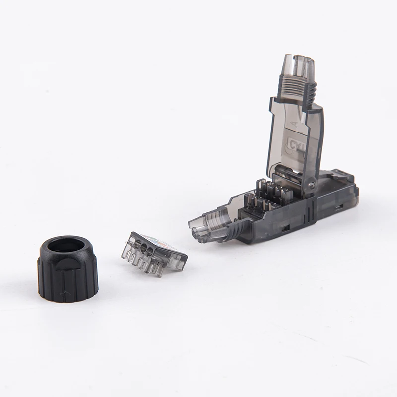 Linkwylan RJ45 Cat.6 UTP Field Connector Modular Plug Toolless Design Compatible with Cat.5e/6/6A 23AWG-24AWG Installation Cable