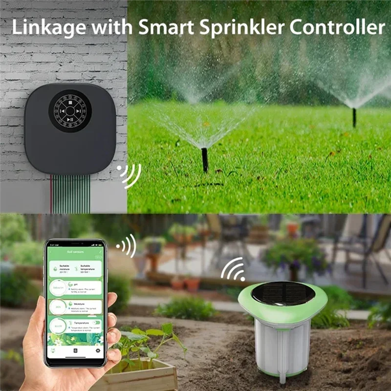 【CLEARANCE】Tuya Smart Soil Sensor Solar Power Temperature Moisture Sensor Soil Qualities Detection Sensor