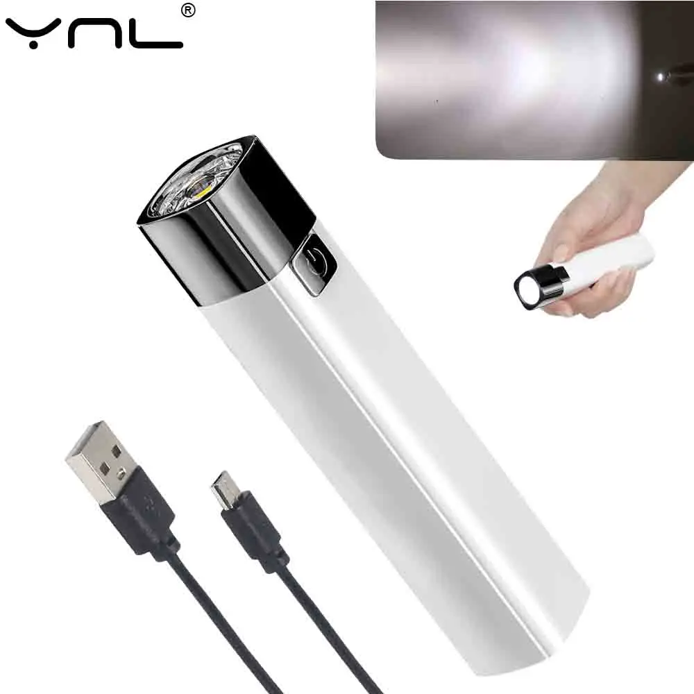 Smiling Shark High Power LED Flashlight Power Bank USB Rechargeable Lamp Ultra Power Torch Light For Outdoor Hiking Camping Lamp