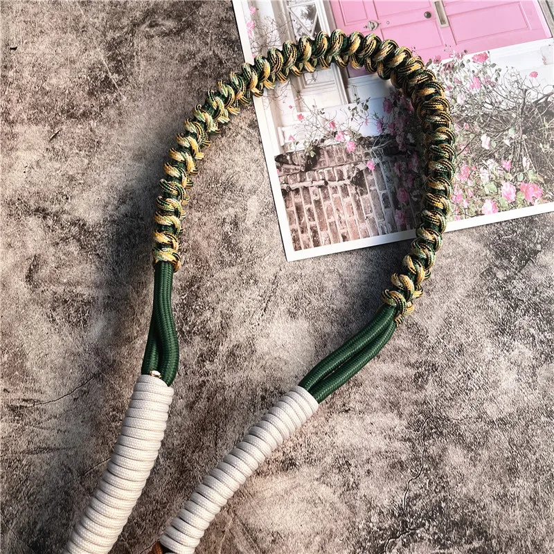 Rope Strap Handmade Custom Lanyard Gold Keyring Smartphone Shoulder Strap Green Laynyard Premium Bag Accessories Pendant Chain