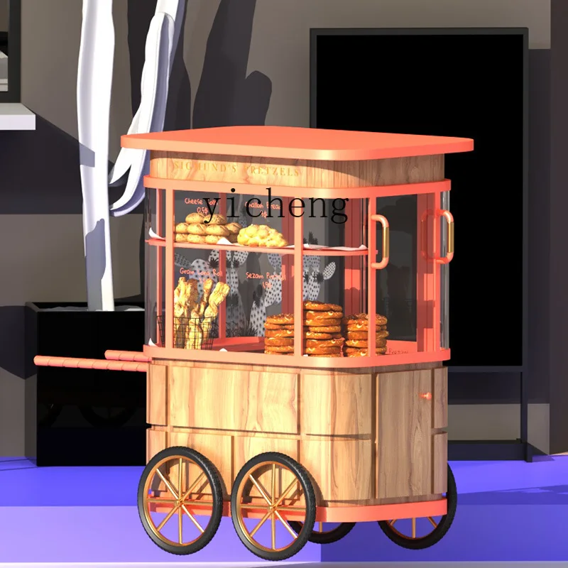 

ZK large bread sales display dining car wrought iron stall scenic camping service car booth car