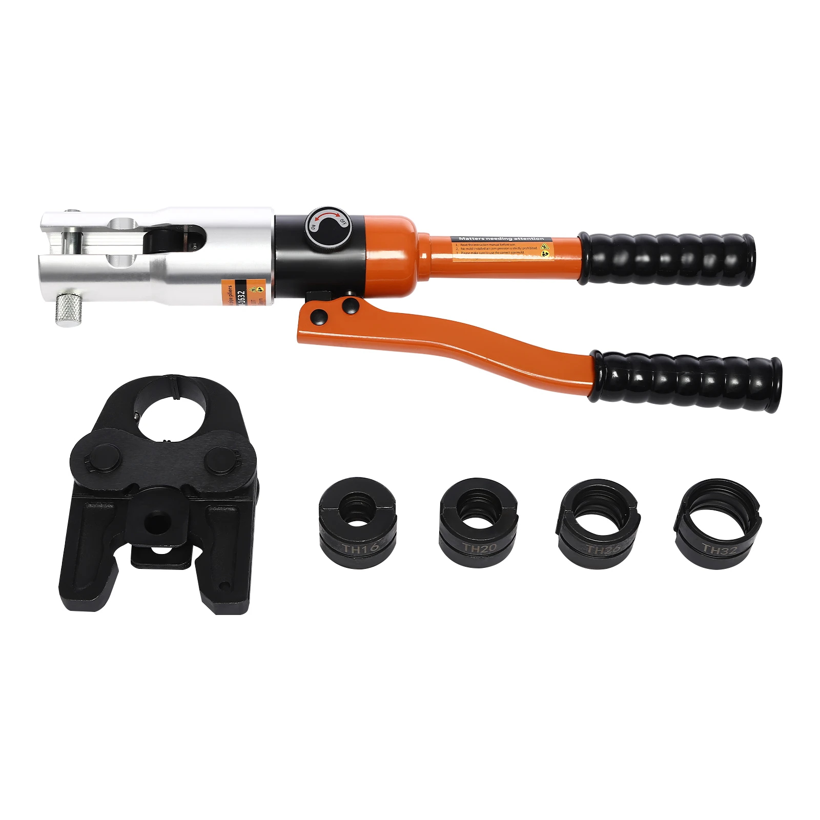 Alicate de friso de tubo profissional ferramenta de imprensa hidráulica pressionando crimper para fritar tubos th/u moldes friso alumínio plástico, pex,