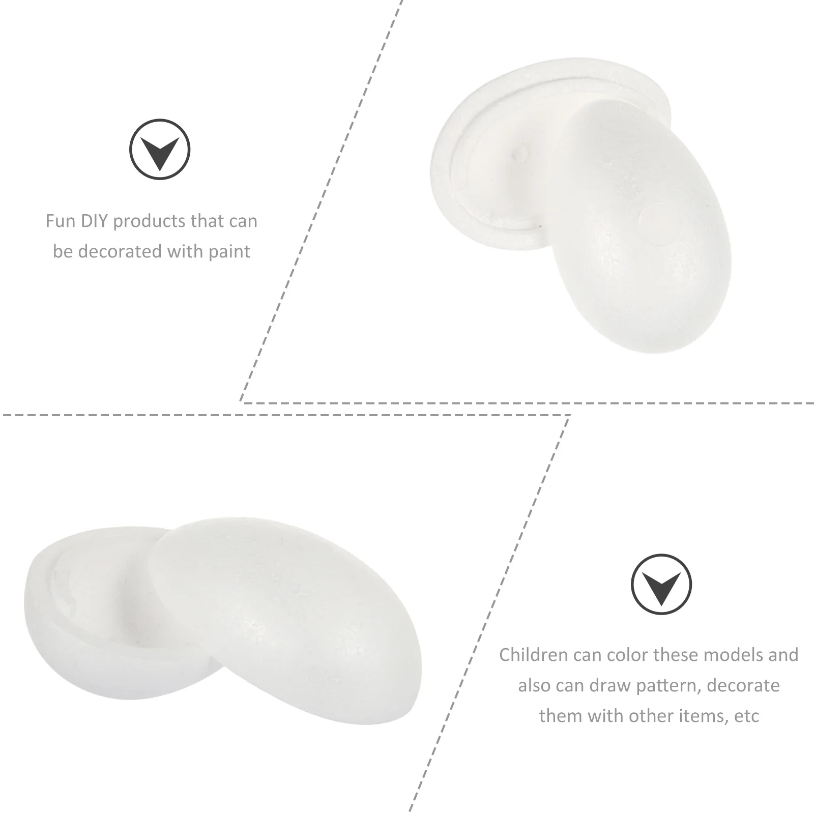 10 Stück unlackierte Schaumstoff-Eier für Osterhandwerk, handgefertigte DIY-Modelle, kindersichere Oberfläche, ideal für Familien-Bonding-Kunstaktivitäten und