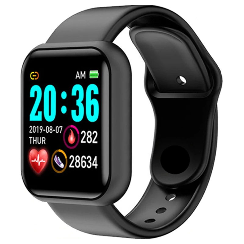 Zegarki męskie Smartwatche damskie Monitor tętna Fitness Smartwatch sportowy Elektroniczny licznik kalorii Sterowanie muzyką Bransoletka Y68 dla dzieci — zdjęcie 2