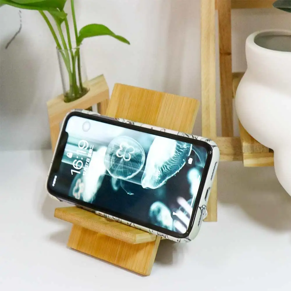 الهاتف الخليوي دائم دعامة حامل الهاتف الذكي حامل جوّال بلاستيكي حامل هاتف الهاتف المحمول الدائمة دعامة حامل شحن #4