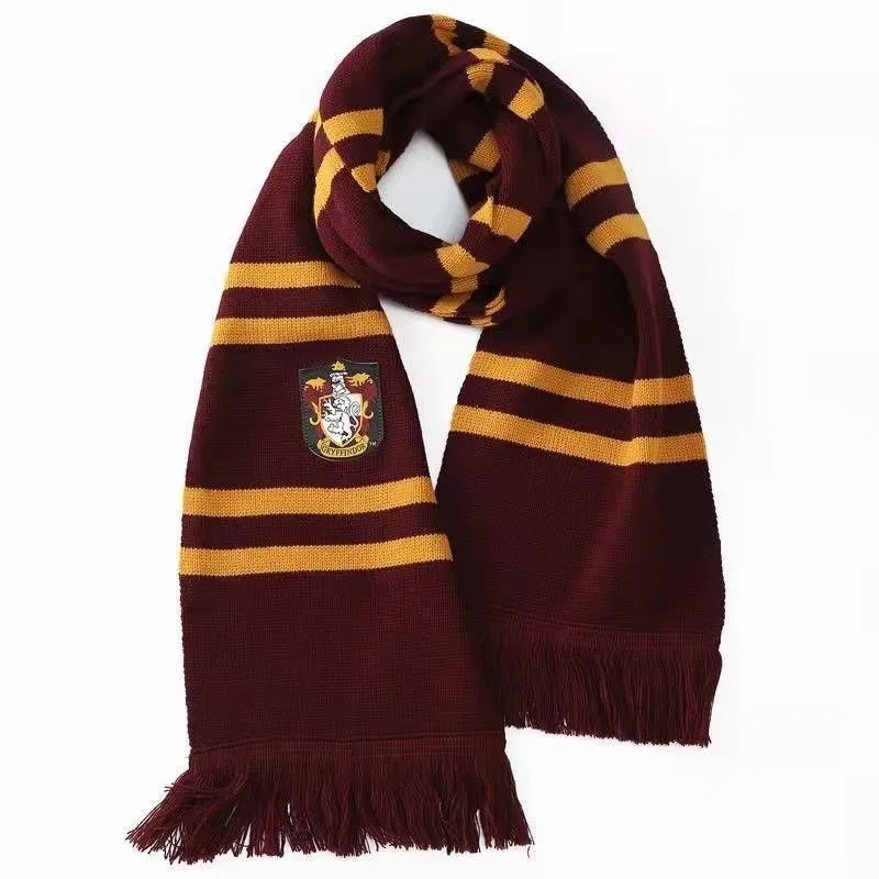 Thick and warm Hariied Potter scarf Slytherin Hogwarts University badge Gryffindor Hermione gift Ravenclaw Fashion accessory