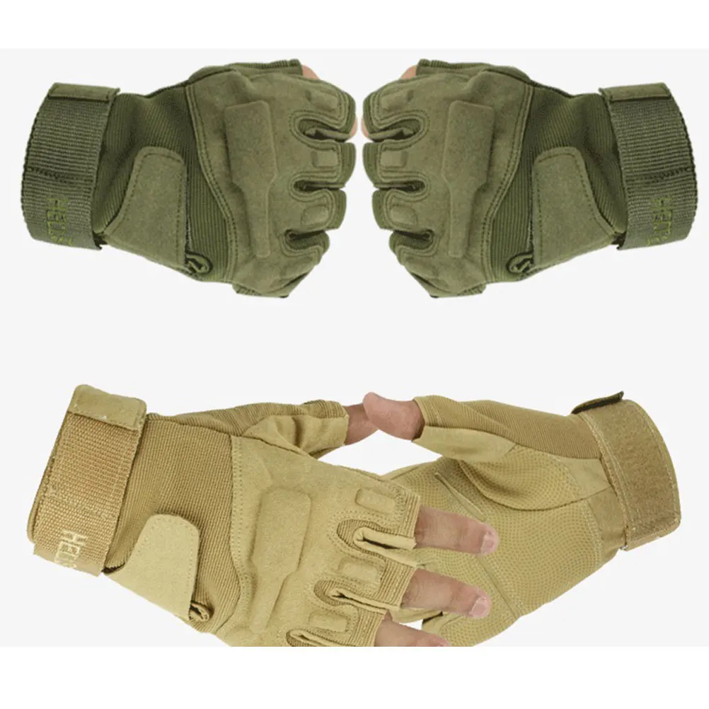 

1 Pair Cycling Half-Finger Anti-Slip Sports Fitness Outdoor Riding Hand Gloves Breathable Nylon Tactical Gloves For Men Women