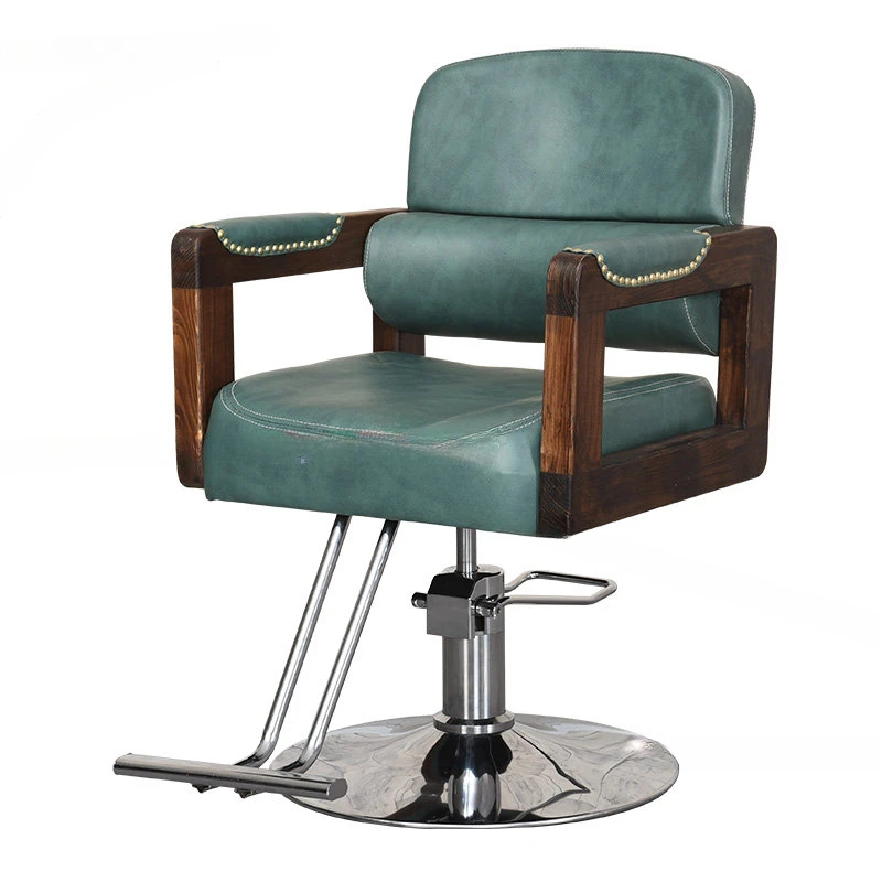 

European Retro Barber Chairs Nordic Simple Hairdressing Chair Salon Furniture Beauty Salon Barber Chair lying Down Shaving Chair