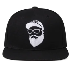 New beard old man embroidered baseball cap men and women fashion summer mesh hat casual adjustable street hip hop flat brim cap