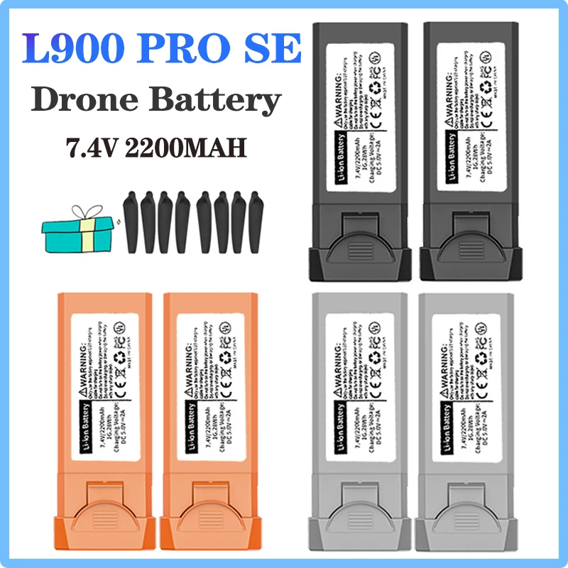 Original L900 PRO Se Drone Battery For L900 PRO Max Drone Battery Accessories Quadcopter Drone 7.4V 2200mah Battery Parts