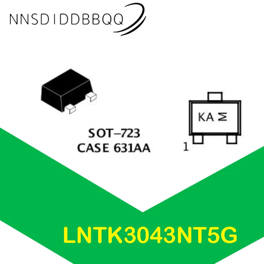 20PCS/Lot LNTK3043NT5G SOT-723 P-channel 20V 285mA 15Ω@1.65V