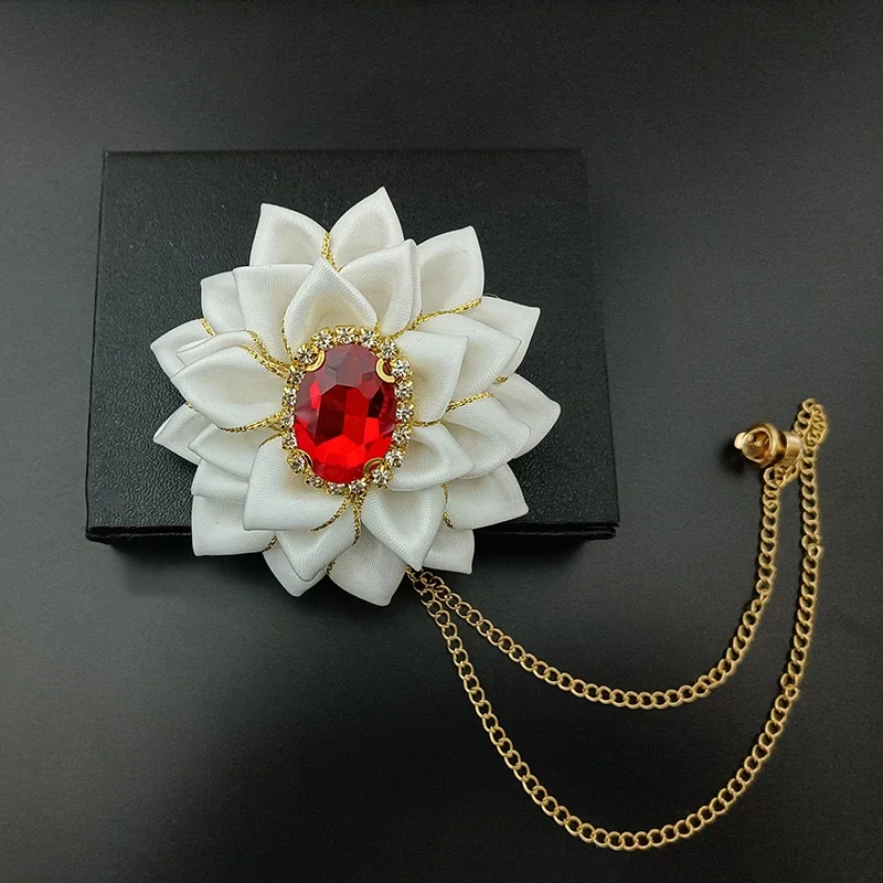 

Original men's and women's business suit shirt chest flower accessories handmade jewelry high-end crystal collar flower brooch