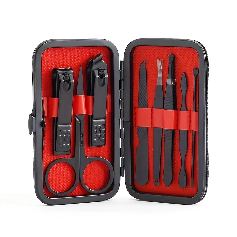 مجموعة أدوات باديكير مكونة من 8 قطع ومجموعة مقصات أظافر محمولة من الفولاذ المقاوم للصدأ ومقص باديكير #3