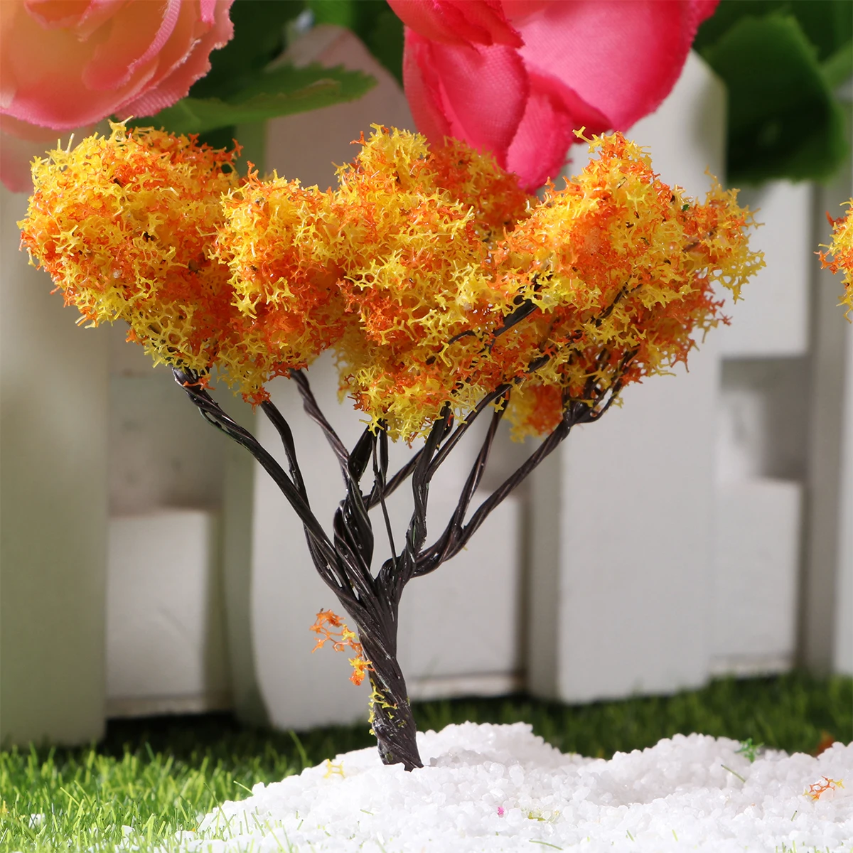 

10pcs Simulation Tree Mini Decorations for Terrarium Container Garden Realistic Shape DIY L scaping micro l trees Garden