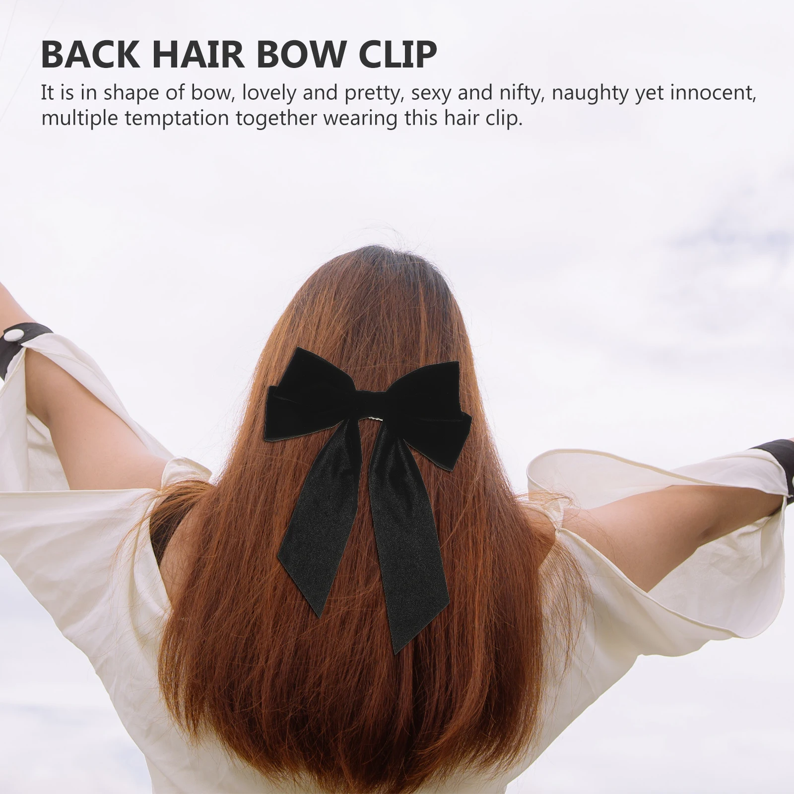 

2pcs Bow Hair Clip Big Bowknot Satin Hairpin Thick Accessories for Wedding Bridal Elegant Hair Barrette Clips