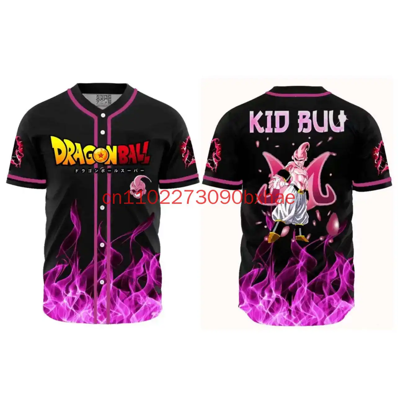 

Новинка 2025 года, бейсбольная майка Dragon Ball Majin Boo, модная уличная мужская и женская детская футболка с 3D принтом и короткими рукавами