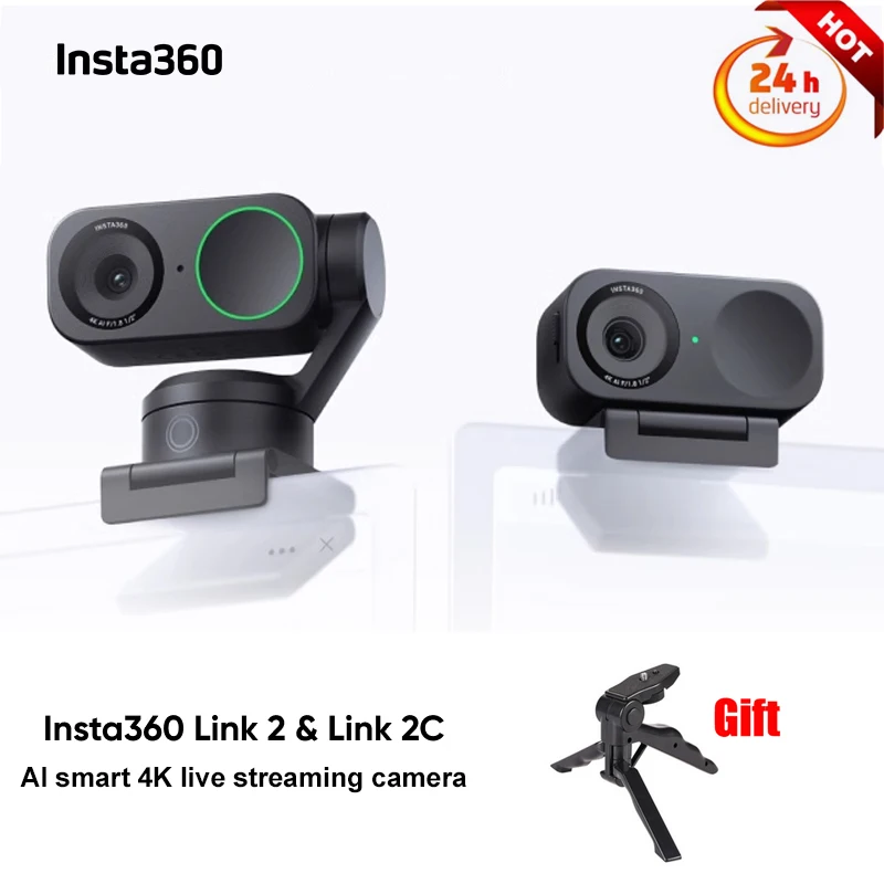 

Веб-камера Insta360 Link 2/Insta360 Link 2C-4K, умная веб-камера с автоматическим отслеживанием ии, Профессиональное аудио для ПК/Mac, потоковое видео, видеозвонки, игр