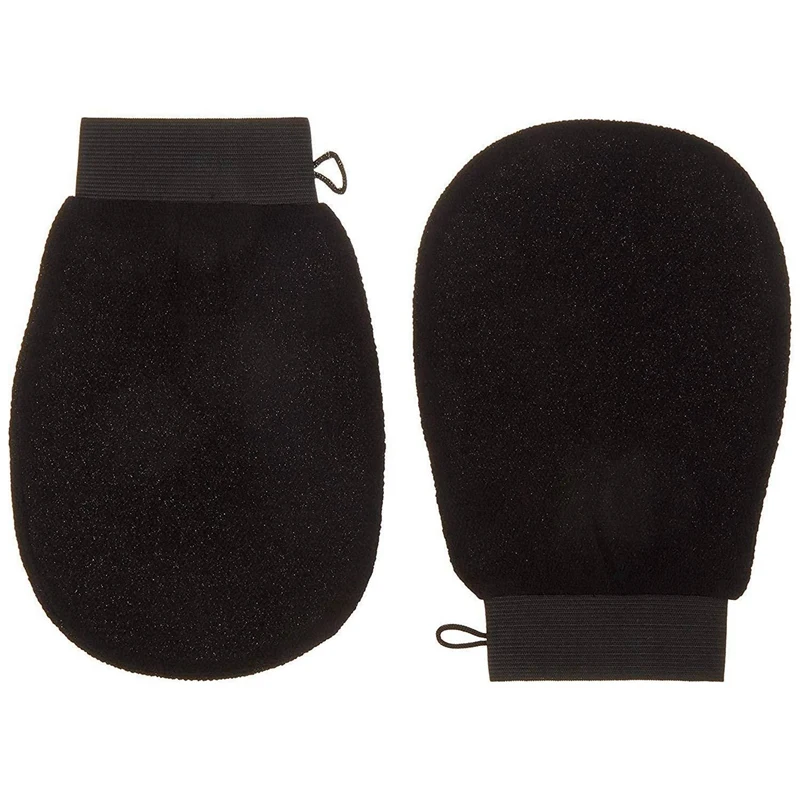 2X Exfoliating Mitts Glove,Bath Shower Sauna Dead Hard Skin Care Exfoliator Exfoliating Massage Mitt Back Scrubber Glove