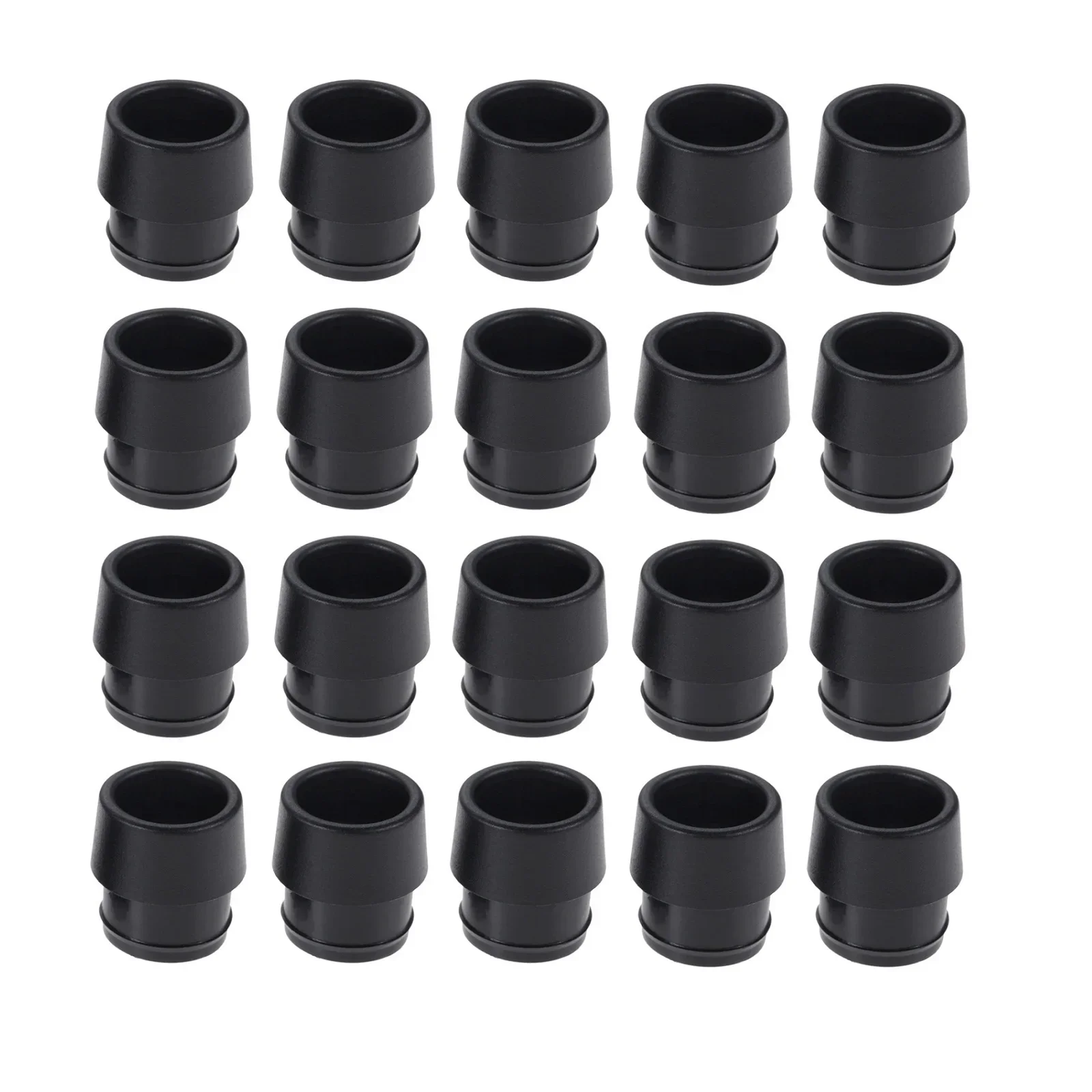 20Pcs Black Soft Plastic Golf Ferrules for Ping G410 G35 Shaft Sleeve Adapter Tip 0.335/0.350/0.370 Golf Club Shafts Accessories