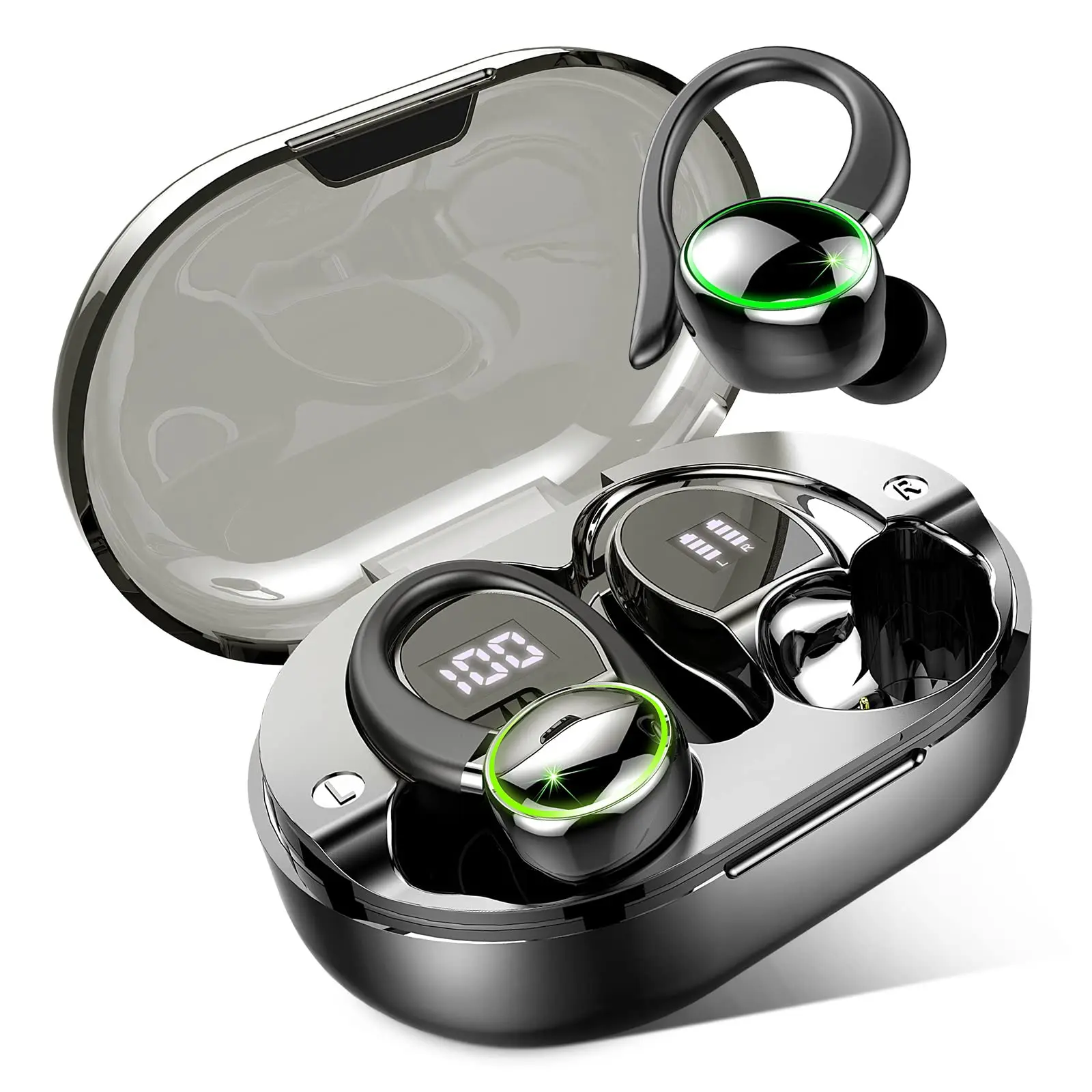 Wireless Earbuds, Bluetooth 5.3 Earbuds Stereo Bass, in-Ear Noise Cancelling Mic, Earphones IP7 Waterproof Sports, 40H Playback.