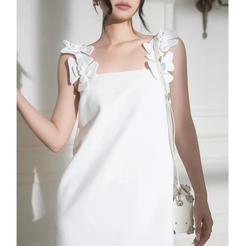 2025 nouveau femmes V Home 24S t-shirt dimensionnel fleur oulder sangle ter Dr Design Sense ort a-ligne jupe Dr