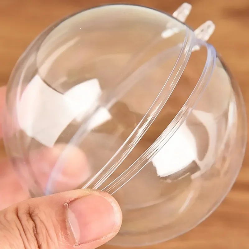 

5/6/8/10cm Transparent DIY Empty Christmas Balls for Xmas Tree Hanging Ball Pendent Ornaments Home Party Decoration Wholesale