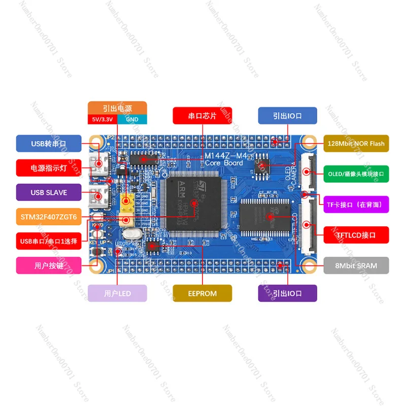 

STM32F407ZGT6 minimum system board, core board ARM development board STM32F4 microcontroller