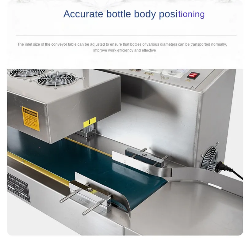 DGYF-1500A Table Top Continuous Induction Sealer Semi Automatic Plastic Bottle Jars Foil Cap Sealing Machine