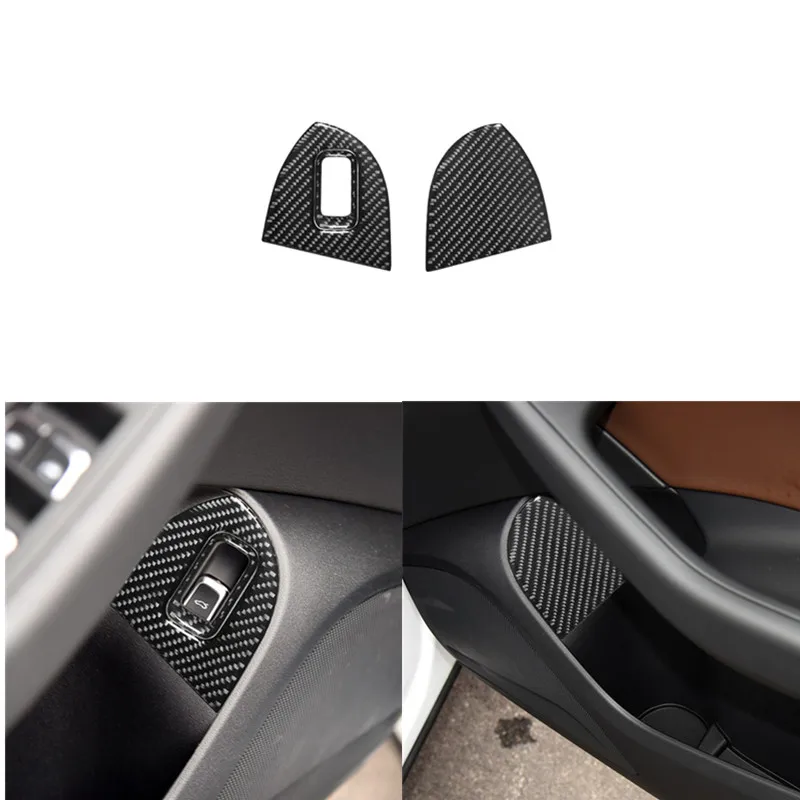 Black Carbon Fiber Protective Sticker Car Interior Decoration Cover For Audi Q5 2009-2017 Without Navigation Styling Accessories